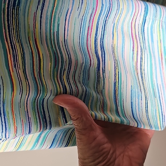 Lands' End Women's Henley Zipper- Blue and Pink Red Yellow Swim Dress. Sz Small - Picture 5 of 10